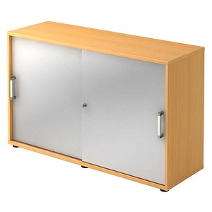 HAMMERBACHER Schiebetürenschrank 1752S, V1752S/6/S/CE buche, silber 1 Fachboden 120,0 x 40,0 x 74,8 cm