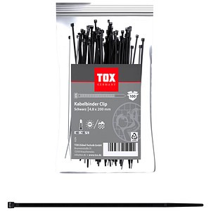 4049563054545 - 100 Kabelbinder Clip schwarz 4049563054545 100 Stück
