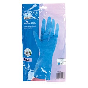 4015544707274 - unisex Gummihandschuhe Bettina Soft blau Größe 8 1 Paar