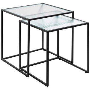 4001070475305 - Beistelltische-Set Glas schwarz 4001070475305 HAKU Möbel