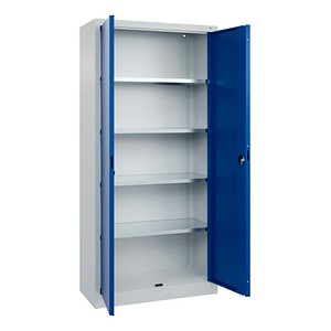 CP Stahlschrank 0130287-300_S10002 enzianblau 4 Fachböden 93,0 x 40,0 x 195,0 cm, aufgebaut, 1 St.