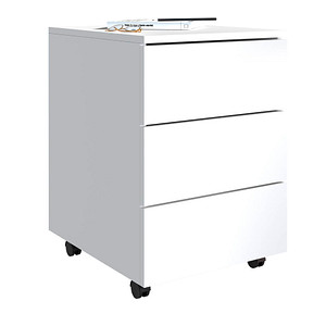 4051814419324 - Rollcontainer Beistellcontainer mit Schubladen Maße ca H 55 x B 39 x T 45 70 cm Bürocontainer - Dalosa 3 Schubladen