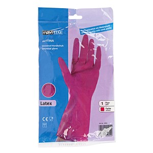 4015544259056 - unisex Gummihandschuhe Bettina pink Größe 10 1 Paar