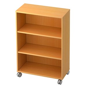 4032062152010 - eurokraft pro CONTACT - Büroregal 2 Fachböden mit Rollen Dekor Buche 4032062152010 - eurokraft pro CONTACT - Büroregal 2 Fachböden mit Rollen Dekor Buche