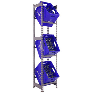 8435104947159 - Simonrack Getränkekistenregal KIT SIMONBOTTLE 3 GRIS 330100024184033 grau 400 x 300 x 1800 cm