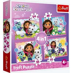 5900511346206 - Gabys Dollhouse 4 in 1 Puzzle 1x 35 Teile 1x 48 Teile 1x 54 Teile 1x 70 Teile  5900511346206 Trefl
