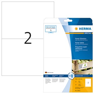 50 HERMA Power-Etiketten 10910 weiß 210,0 x 148,0 mm