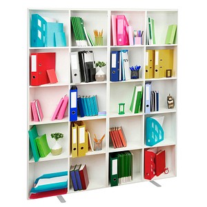 3660141945201 - EasyScreen Trennwand easyScreen HxT 1740 x 390 mm mit Fotomotiv Modell Bibliothek Breite 1600 mm