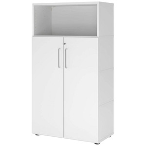 HAMMERBACHER Regalschrank FlexWall, VFW48T3KG/W/W/BS weiß 80,0 x 40,0 x 145,0 cm, 1 St.