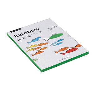 Rainbow Kopierpapier COLOURED PAPER intensivgrün DIN A4 80 g/qm 100 Blatt Rainbow Kopierpapier COLOURED PAPER intensivgrün DIN A4 80 g/qm 100 Blatt