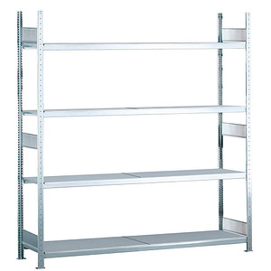 4004514200662 - SCHULTE Weitspannregal mit Stahlboden Höhe 2500 mm Spannweite 1500 mm Grundregal Tiefe 600 mm