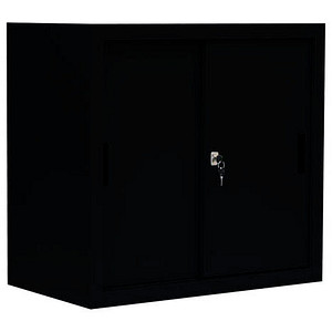 4061815524149 - Schiebetürenschrank 550089 tiefschwarz 1 Fachboden 800 x 450 x 750 cm  4061815524149 LÜLLMANN