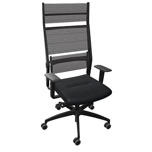 Dauphin Bürostuhl Lordo Stoff schwarz, Gestell schwarz