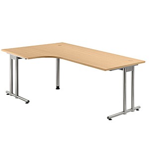 NS82 Schreibtisch buche L-Form