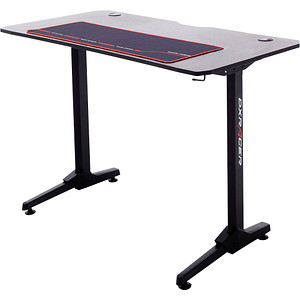 4260496573068 - Basic 2 Größe XL Gaming Schreibtisch schwarz rechteckig C-Fuß-Gestell schwarz 1110 x 600 cm