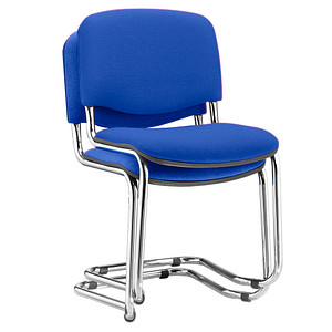 4045513002970 - Besucherstuhl Iso Swing blau   chrom ohne Armlehnen Freischwinger 4045513002970 2 Stück