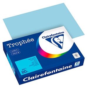 Clairefontaine Kopierpapier Trophee 1774PC blau A4 80g 3329680000740 Clairefontaine 500 Blatt