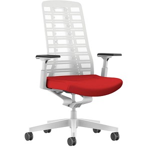 Bürostuhl PUREis3 PU213 8144/MH03/3283/760 rot, weiß