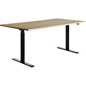 4014296873848 - Sitz-Steh-Schreibtisch E-Table TTS18080SA elektrisch höhenverstellbar 70-120cm (H) 180cmx80cm (BxT) rechteckig ahorn Schwa 4014296873848 - Sitz-Steh-Schreibtisch E-Table TTS18080SA elektrisch höhenverstellbar 70-120cm (H) 180cmx80cm (BxT) rechteckig ahorn Schwa