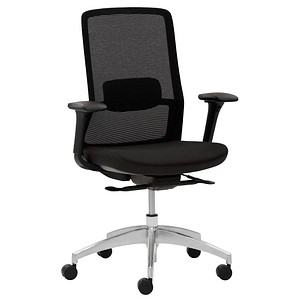 4032376550526 - Bürostuhl  schwarz   silber mit Armlehnen bis 120kg 4032376550526 Mayer