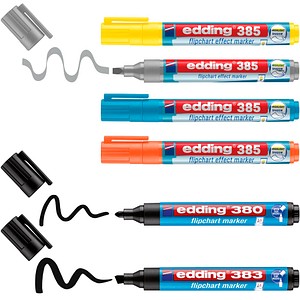 4004764986750 - Flipchartmarker Set Highlighting + Shading 6-teilig Strichstärke 15-3 1-5 mm nachfüllbar farbsortiert