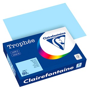 Clairefontaine Kopierpapier Trophee 1798PC eisblau A4 80g 3329680001419 Clairefontaine 500 Blatt