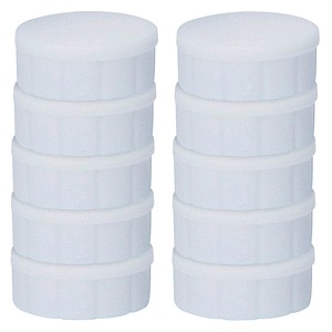 MAUL Magnete weiß, Kunststoff Ø 1,5 cm, 10 St.