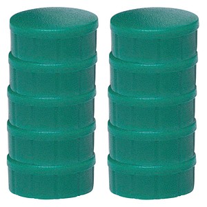 MAUL Magnete grün, Kunststoff Ø 1,5 cm, 10 St.