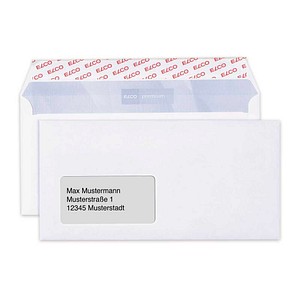 ELCO Briefumschläge Office DIN lang mit Fenster weiß haftklebend 25 St. - Büroshop24