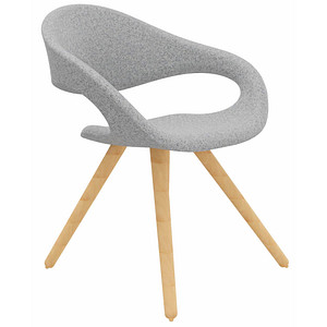 4260761571478 - Besucherstuhl Elan 4260761571478 hellgrau Stoff