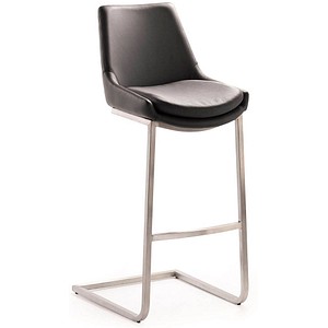 myCOMFORT LINE Barhocker schwarz Kunstleder