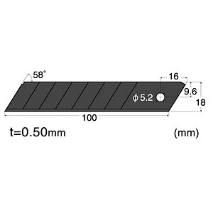 4904011016417 - Nt-Schneider 18 Mm Hochleistungs-Extra-Scharfe Schwarze Abbruchklingen 50 Klingen packung 1 Packung (Bl-51p)