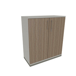 4260649681183 - fm Aktenschrank Oldenburg 4260649681183 weiß eiche natur 2 Fachböden 1000 x 442 x 1133 cm