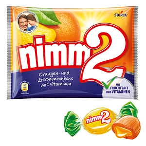 nimm2® Bonbons Orange Zitrone gefüllt 36 Stück