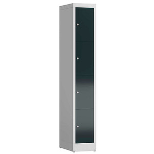 4061815856981 - Schließfachschrank ClassiX anthrazit lichtgrau X-520418 4 Schließfächer 310 x 500 x 1800 cm 4061815856981 LÜLLMANN
