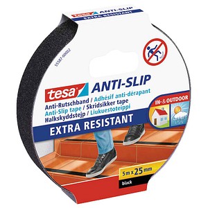 Tesa Anti-Rutsch-Band Extra Resistant 25mm schwarz Breite 25 mm