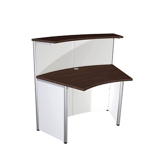 Milano Empfangstheke weiß/wenge