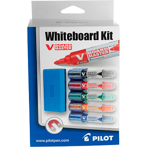 Pilot Boardmarker-Set V-Board Master, 5080KIT, Etui, 5-farbig sortiert, 2-5mm Rundspitze 3131910666301 Pilot