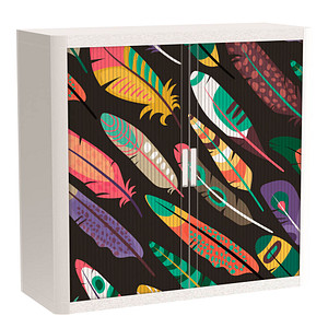 PAPERFLOW easyOffice Colour Rollladenschrank 60132 2 Fachböden 110,0 x 41,5 x 104,0 cm