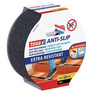 Tesa Anti-Rutsch-Band Extra Resistant Schwarz 5m x 50mm