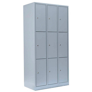 4061815517561 - Schließfachschrank lichtgrau 520330 9 Schließfächer 885 x 500 x 1800 cm 4061815517561 LÜLLMANN 4061815517561 - Schließfachschrank lichtgrau 520330 9 Schließfächer 885 x 500 x 1800 cm 4061815517561 LÜLLMANN