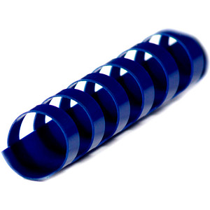 4250504520535 - Plastikbinderücken BRP080-BL blau US-Teilung 21 Ringe auf A4 45 Blatt 8mm 100 Stück 4250504520535 100 Stück