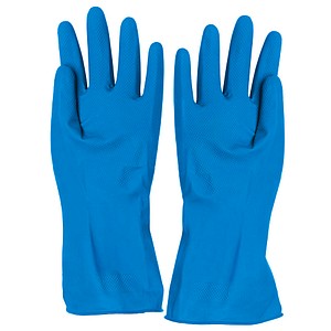 franz mensch unisex Gummihandschuhe Bettina blau Größe 8, 1 Paar