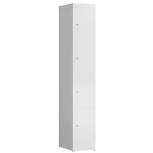 4061815856974 - Schließfachschrank ClassiX signalweiß X-520417 4 Schließfächer 310 x 500 x 1800 cm 4061815856974 LÜLLMANN