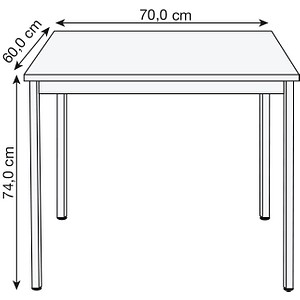 3700245505373 - Schreibtisch 76RMA 65-130cm (H) 70x60cm (BxT) rechteckig kirsche silber 3700245505373 SODEMATUB 3700245505373 - Schreibtisch 76RMA 65-130cm (H) 70x60cm (BxT) rechteckig kirsche silber 3700245505373 SODEMATUB