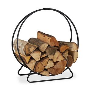4052025287733 - Kaminholzregal rund Holzscheite Stapelhilfe aus Stahl innen Brennholzregal HxBxT 65x61x26 cm schwarz - Relaxdays 4052025287733 - Kaminholzregal rund Holzscheite Stapelhilfe aus Stahl innen Brennholzregal HxBxT 65x61x26 cm schwarz - Relaxdays