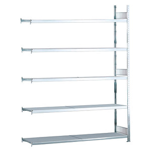 4004514215321 - SCHULTE Weitspannregal mit Stahlboden Höhe 3000 mm Spannweite 1500 mm Anbauregal Tiefe 800 mm