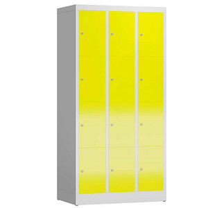 4061815857124 - Schließfachschrank ClassiX lichtgrau zinkgelb X-520436 12 Schließfächer 870 x 500 x 1800 cm 4061815857124 LÜLLMANN 4061815857124 - Schließfachschrank ClassiX lichtgrau zinkgelb X-520436 12 Schließfächer 870 x 500 x 1800 cm 4061815857124 LÜLLMANN