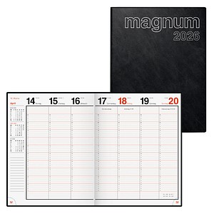 rido/idé Buchkalender 7027042906, magnum, schwarz, 1 Woche / 2 Seiten, 18,3x24cm, 2026 4003273790872 rido/idé