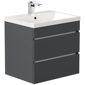 4251982673850 - POSSEIK Waschbecken mit Unterschrank FELLINI 60 grafit 600 x 480 x 584 cm